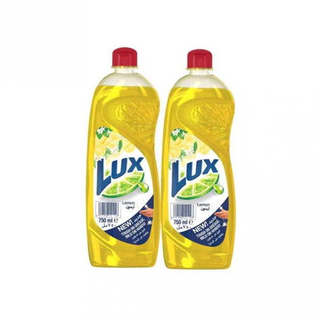 Lux Lux Dishwashing Liquid Lemon, 750 ml (Pack of 2)