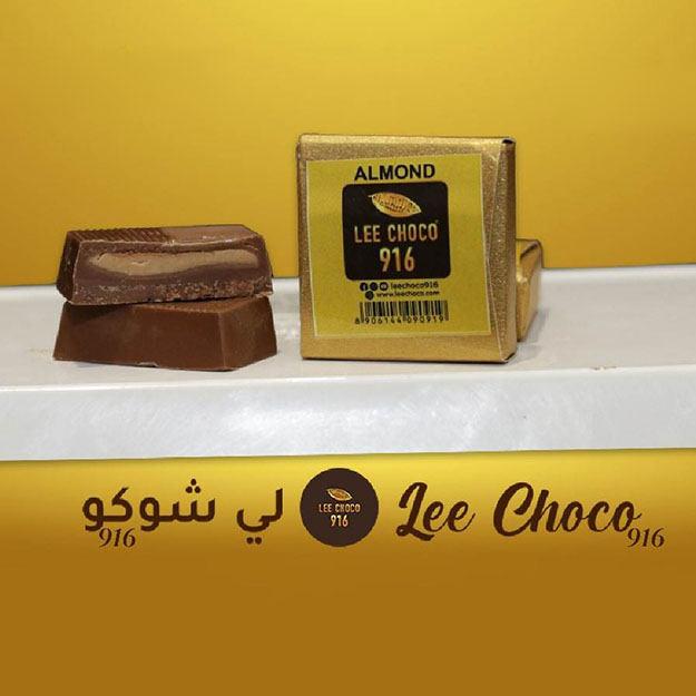 Lee Choco - Almond-1kg Belgian Chocolate With Almond Filling