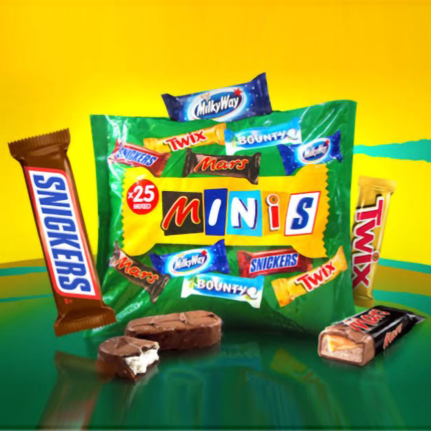 Nestle 25 MIXED MINIS MARS, SNICKERS, BOUNTY, 500g