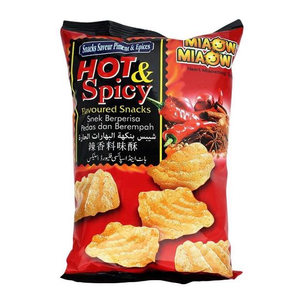 MIAOW MIAOW MIAOW MIAOW Hot & Spicy Flavoured Snacks 60g