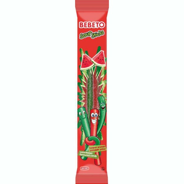 Bebeto <small>Bebeto Sour Sticks Watermelon Flavored Candy 35g</small>