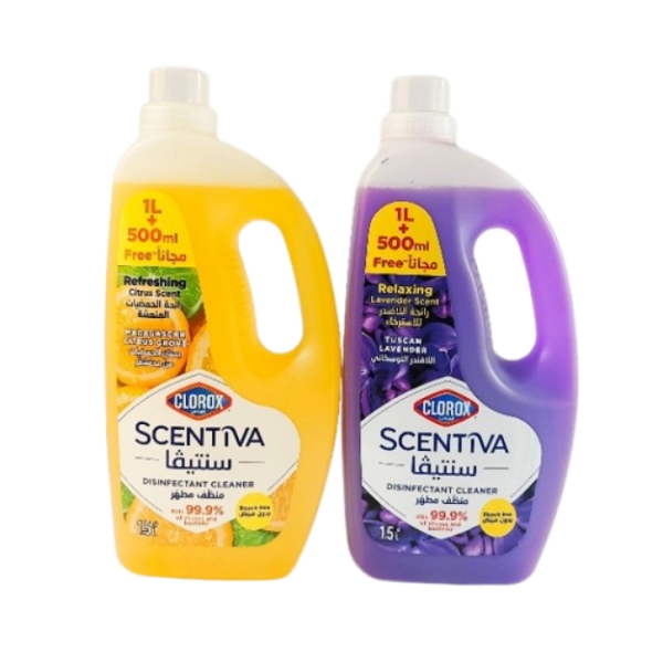 CLOROX SCENTIVA DISINFECTANT CLEANR 1.5L X 2