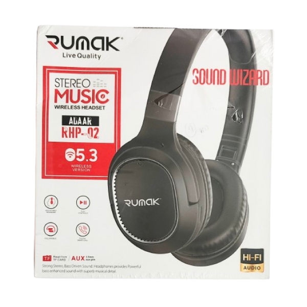 RUMAK STEREO MUSIC WIRELESS HEADPHONES RHP-02