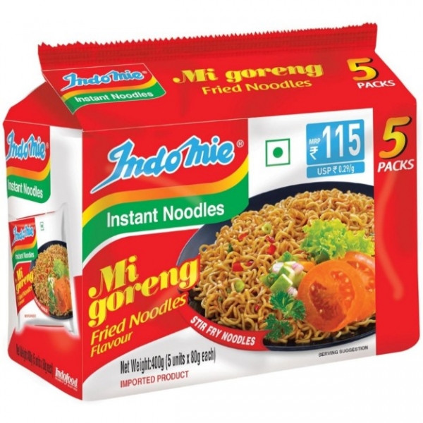 Indo mie Mi goreng fried noodles(5 in1)-350 gm