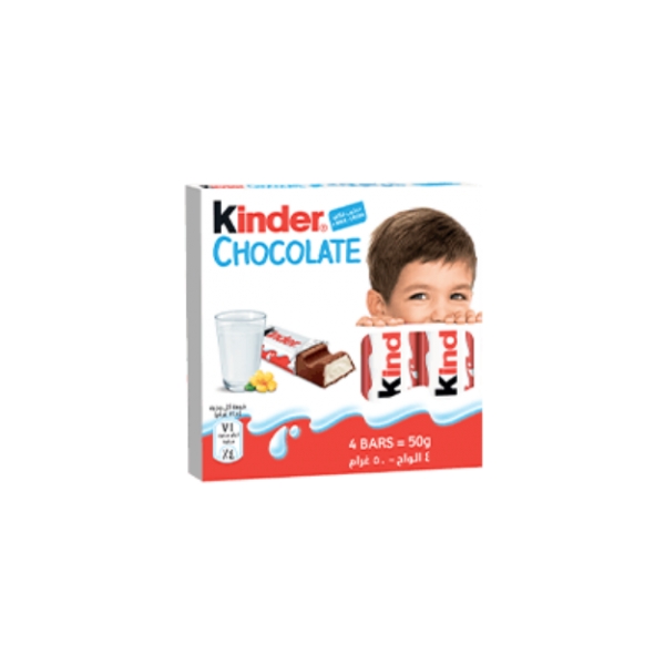 Kinder Chocolate 4bars = 50g