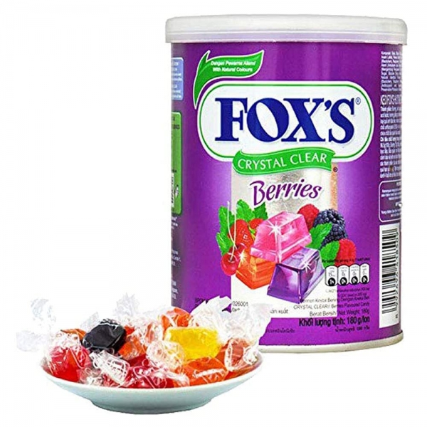 foxs  Foxs Crystal Clear Mix Fruit Berry Candy, 6.35 Oz / 180g