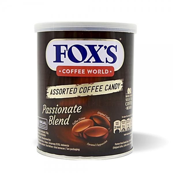 Foxs Coffee World Assorted Coffee Candy, Passionate Blend, Tin 135g