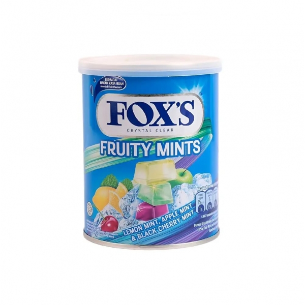 Foxs Foxs Crystal Clear Fruity Mints Candy Tin Refreshing Fruity 180g