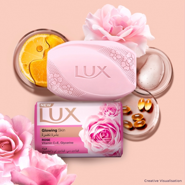 LUX Glowing Skin Rose Bar Soap 170g 