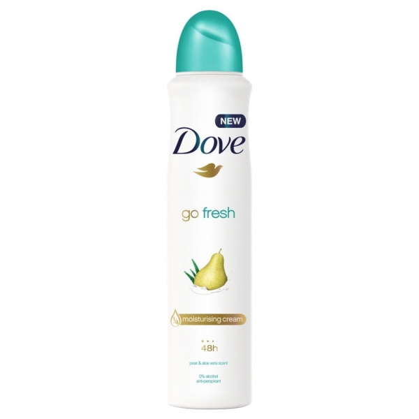 DOVE  Dove Go Fresh pear & aloe vera scent, Antiperspirant Body Spray 250ml