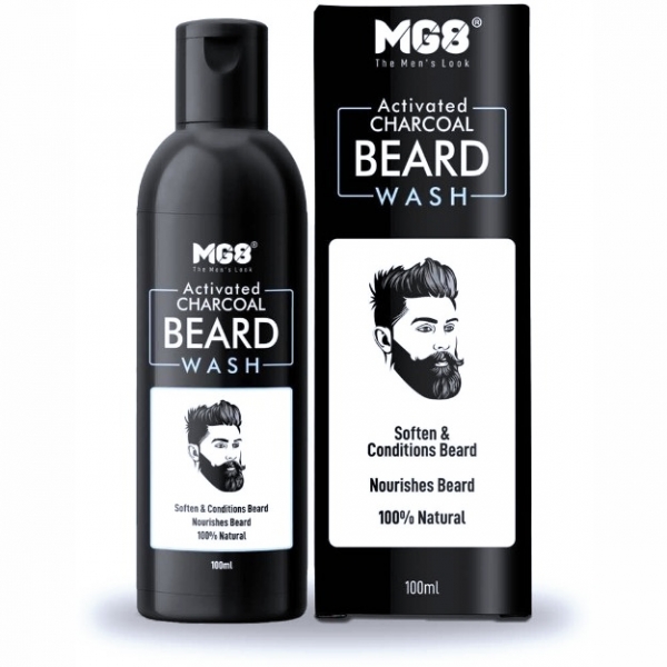 MG8 MG8 Activated Charcoal beard wash 100ml