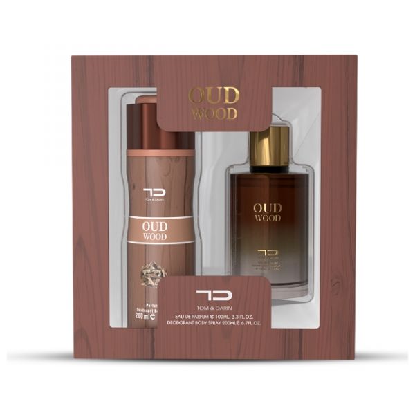 TOM & DARIN  OUD WOOD EAU DE PERFUM 100ML & DEODORANT BODY SPRAY 200ML 