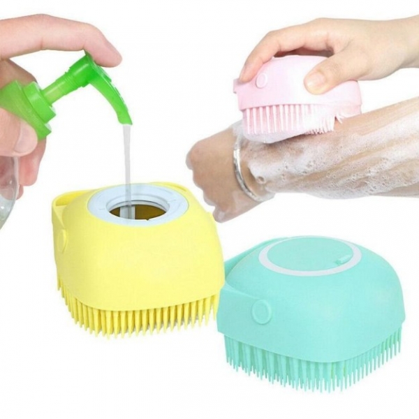 GULFQUALITY 海湾品质 Silicon Massage Bath Brush,Bathing Brush For Cleaning Body Silicon Wash Scrubber 
