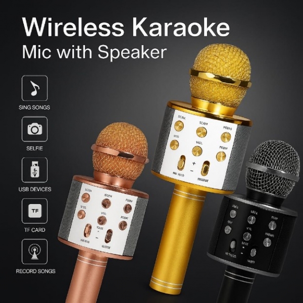 GULF QUALITY湾海湾品质 WIRELESS KARAOKE MIC WITH SPEAKER