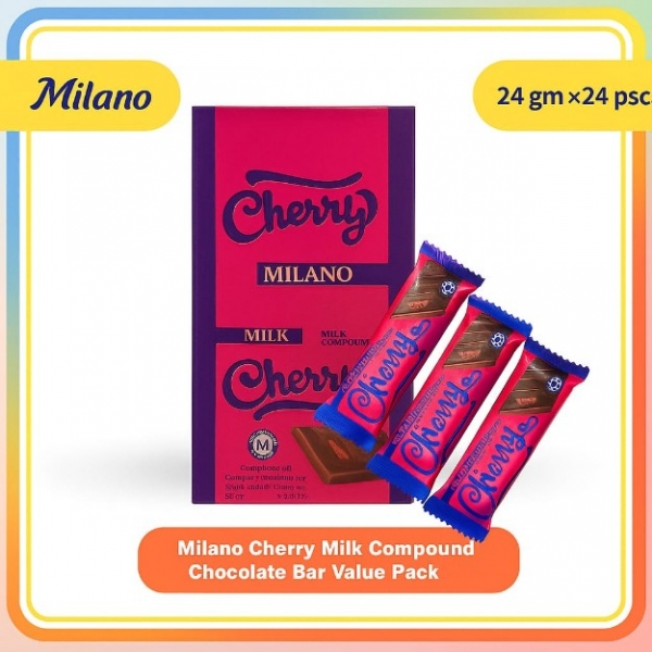 MILANO🇮🇷 Milano cherry milk compound chocolate bar 24psc