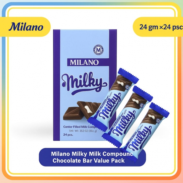MILANO🇮🇷 Mlano milky milk compound chocolate bar24psc