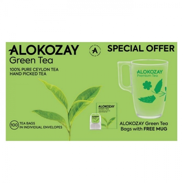GULFQUALITY 海湾品质 ALOKOZAY Green Tea - 100 Tea Bags 