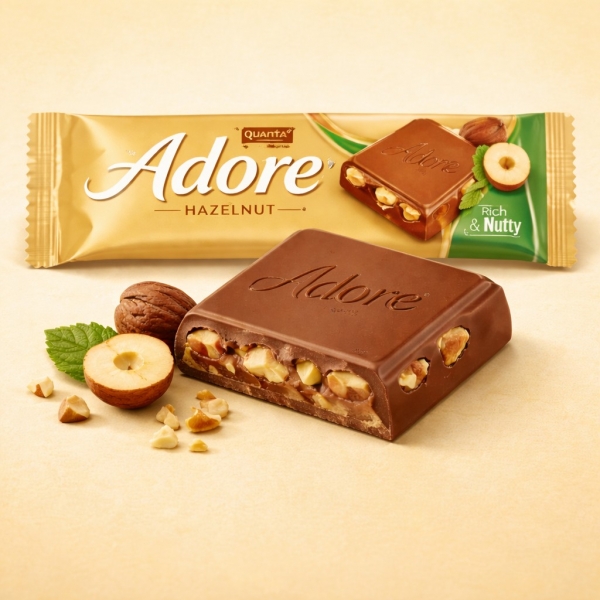 QUANTA  Adore Chocolate with Hazelnut fillings 13gm