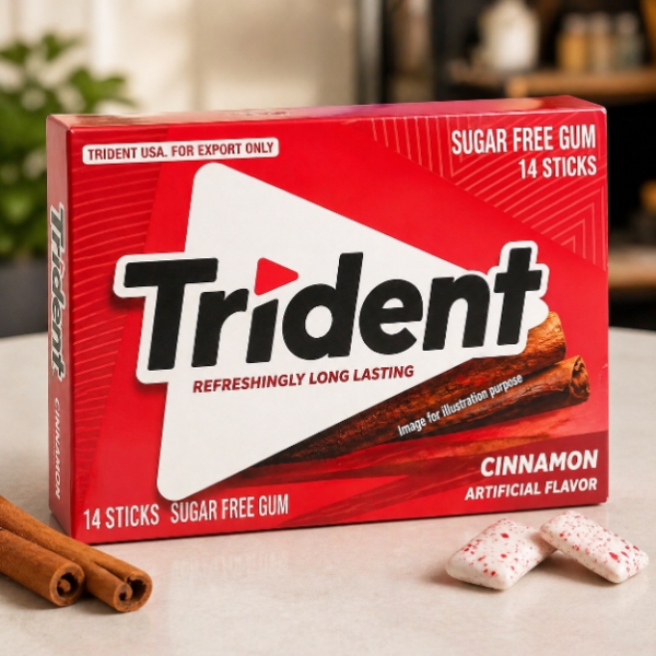 Trident  Cinnamon suger free gum (14 sticks)