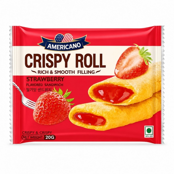 americano americano crispy roll strawberry 20g