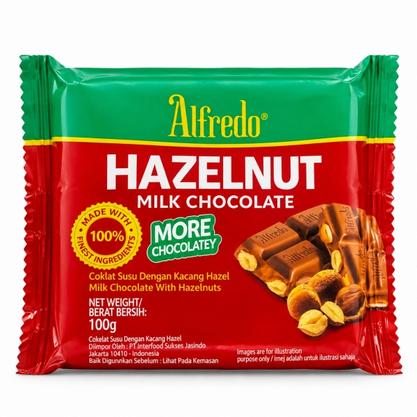 Alfredo Hazelnut Milk Chocolate 100g
